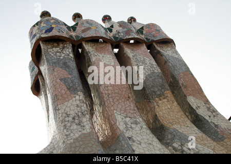 Casa Batllo von Antoni Gaudi Teil der Illa De La Discòrdia [43 Passeig de Gràcia, Eixample, Barcelona, Katalonien, Spanien, Europa]... Stockfoto