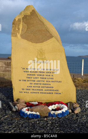 Denkmal für die Segler, die ihr Leben auf die Arktis-Konvois während Zweiter Weltkrieg, Cove, Schottland geopfert Stockfoto