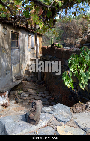 Eine alte Wohnung in der Nähe von Las Tricias auf der Insel La Palma auf den Kanarischen Inseln, Spanien. Stockfoto