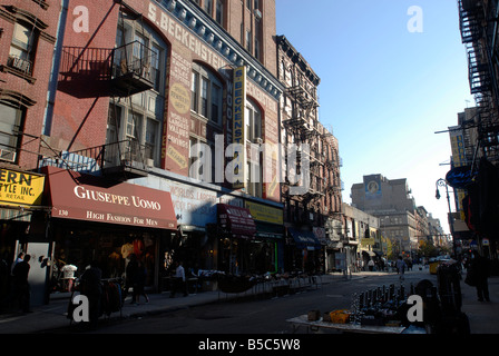 Orchard Street in der Lower East Side von New York Stockfoto