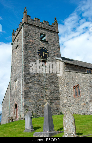 Hawkshead Kirche und Friedhof, Hawkshead im englischen Lake District Stockfoto