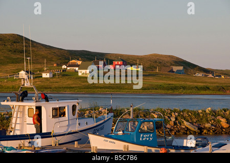 Iles De La Madeleine Quebec Hafen der Insel Havre Aux maisons Stockfoto