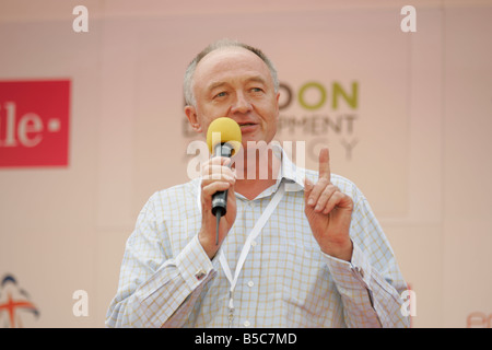 Ken Livingstone bei der Tour of Britain Stockfoto