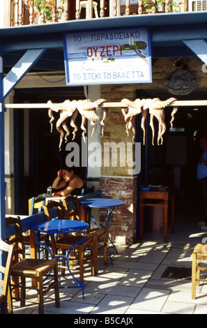 Griechenland, Insel Naxos, traditionellen Taverne Stockfoto