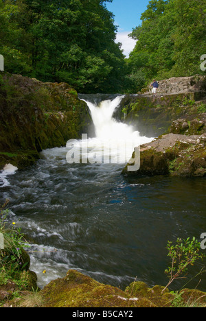 Skelwith Kraft-Wasserfall im englischen Lake District Stockfoto