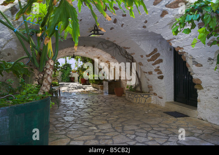 Kreuzgang Kloster Paleokastritsa Korfu Stockfoto