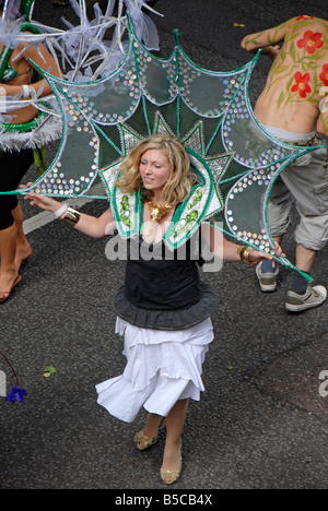 Karneval Tänzerin, St. Pauls Carnival, Bristol, UK Stockfoto