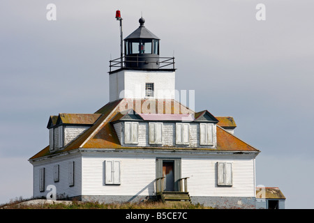 Nahaufnahme von Egg Rock Leuchtturm, Bar Harbor, Maine, USA Stockfoto