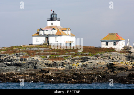 Ei Rock Leuchtturm, Bar Harbor, Maine, USA Stockfoto
