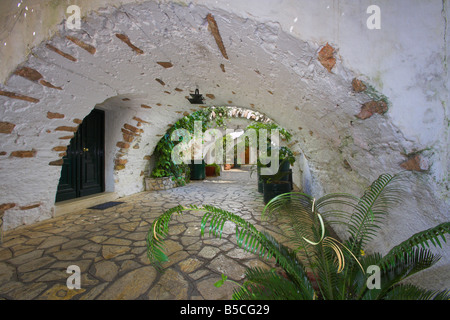 Kreuzgang Kloster Paleokastritsa Korfu Stockfoto