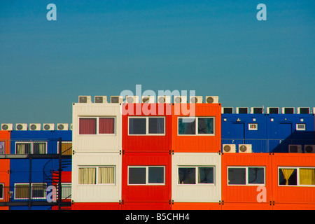 Studentenheime in der Schifffahrt Container Amsterdam Nord Stockfoto