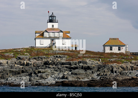 Ei Rock Leuchtturm, Bar Harbor, Maine, USA Stockfoto