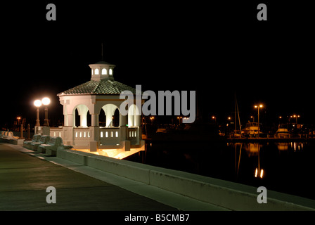 Promenade in Corpus Christi in der Nacht, südlichen Texas USA Stockfoto