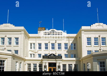 der vordere Eingang zum das great western Hotel in Newquay, Cornwall, uk Stockfoto