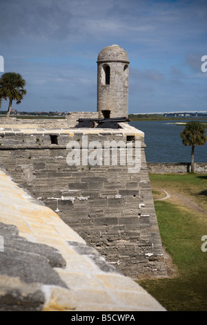 San Carlos Bastion, Castillo de San Marcos, St. Augustine, Florida Stockfoto