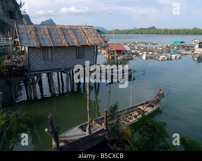 Ko Panyi muslimische Stelzen Dorf in Phang Nga Bay in Thailand Stockfoto