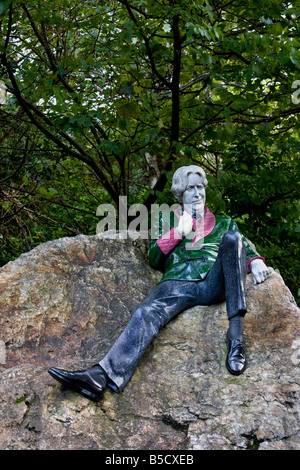 Statue von Oscar Wilde in Dublins Merrion Square Stockfoto