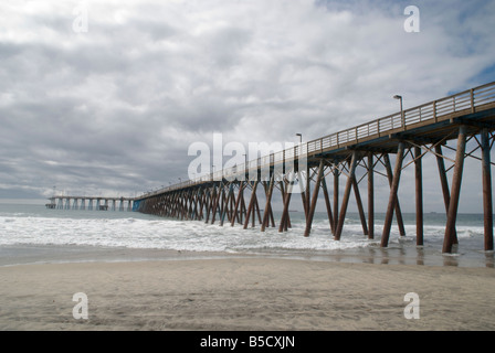 Pier im Pazifischen Ozean Rosarito Beach Baja California Mexiko Stockfoto