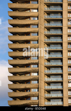 Appartment Block im Barbican Centre London Stockfoto