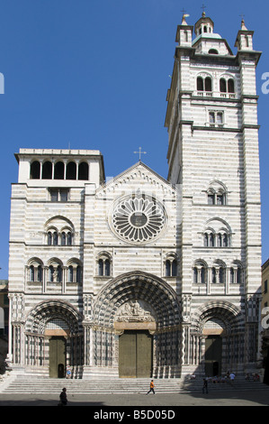 Cattedrale di San Lorenzo Genua Ligurien Italien Stockfoto