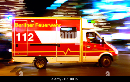 Van der Rettung einer Feuerwehr, Berlin, Deutschland Stockfoto