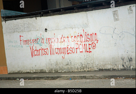 Graffiti, Panamerican Highway, Ecuador Stockfoto