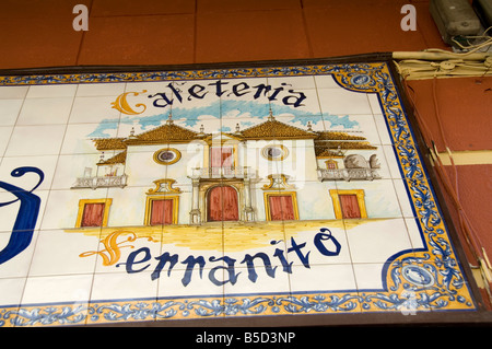 Tapas-Bars und Restaurants in der Gegend von El Arenal in der Nähe der Stierkampfarena, Sevilla, Andalusien, Spanien, Europa Stockfoto