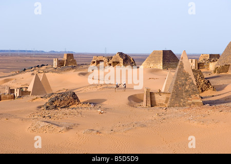 Pyramiden von Meroe, Sudan, Afrika Stockfoto