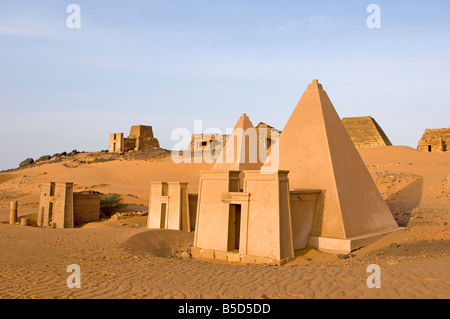 Pyramiden von Meroe, Sudan, Afrika Stockfoto