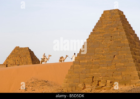 Pyramiden von Meroe, Sudan, Afrika Stockfoto