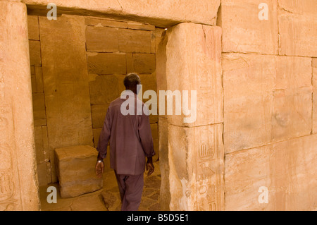 Rekonstruierte nubischen Tempel Buhen und Semna, gerettet aus Land überflutet von Nasser-See, Nationalmuseum, Khartoum, Sudan Stockfoto