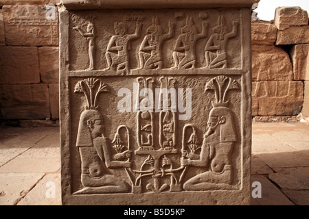 Der Tempel des Amun, eines der meroitischen Tempel Naqa, Sudan, Afrika Stockfoto