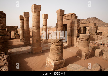 Der Tempel des Amun, eines der meroitischen Tempel Naqa, Sudan, Afrika Stockfoto