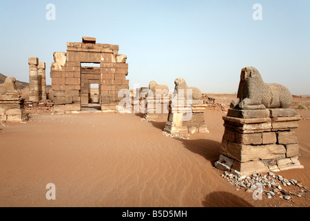 Der Tempel des Amun, eines der meroitischen Tempel Naqa, Sudan, Afrika Stockfoto