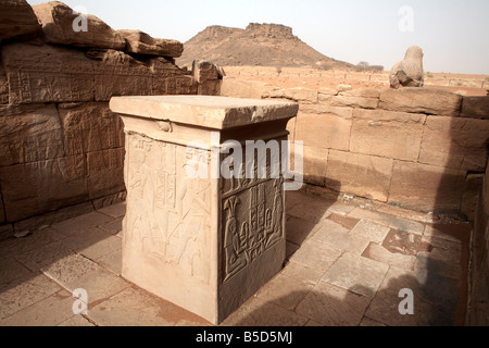 Der Tempel des Amun, eines der meroitischen Tempel Naqa, Sudan, Afrika Stockfoto