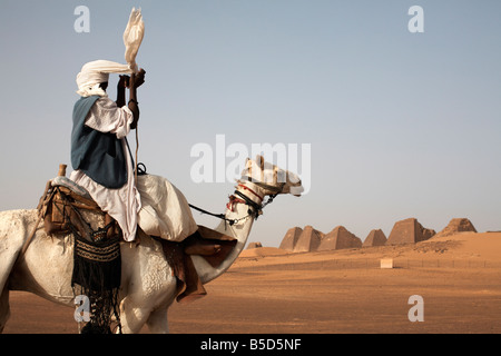 Die Pyramiden von Meroe, Sudan beliebtesten touristischen Attraktion, Bagrawiyah, Sudan, Afrika Stockfoto