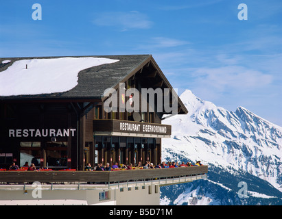 Das Restaurant Eigernordwand auf Wengen kleinen Scheidegg im Berner Oberland Schweiz Europa Stockfoto