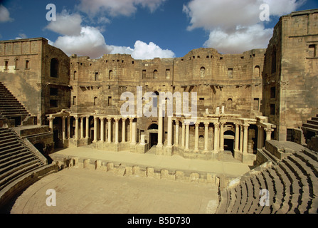 Römische Theater aus dem 2. Jahrhundert n. Chr., Bosra, UNESCO World Heritage Site, Syrien, Naher Osten Stockfoto