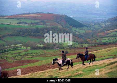 Reiten in der Nähe von Evangelium-Pass, schwarze Berge, Gwent, Wales, Europa Stockfoto