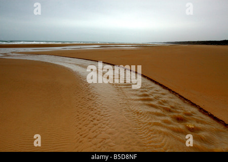 Omaha Strand bei Ebbe, Normandie, Frankreich Stockfoto