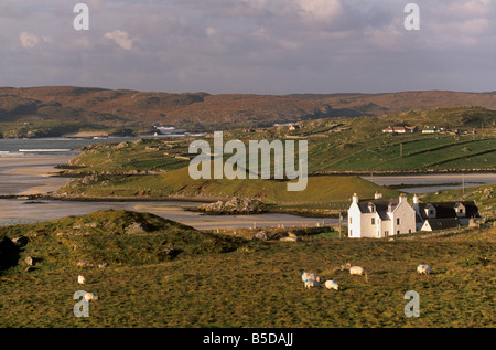 Uig sands (Traigh Chapadail) Wattenmeer aus in der Nähe von Timsgarry, Isle of Lewis, äußeren Hebriden, Schottland, Europa Stockfoto