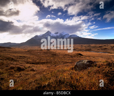 Sgurr Nan Gillean, 964m, schwarz Cullins Range in der Nähe von Sligachan, Isle Of Skye, innere Hebriden, Schottland, Europa Stockfoto