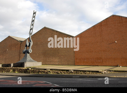 Sky hook Skulptur in Trafford Park Manchester UK Stockfoto