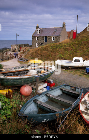 Crovie, kleines Fischerdorf, Nordküste, Aberdeenshire, Schottland, Europa Stockfoto