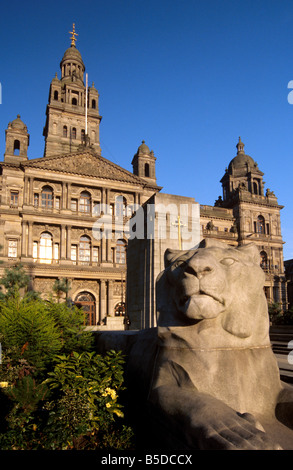 George Square und City Chambers aus dem Jahre 1888, Glasgow, Schottland, Europa Stockfoto