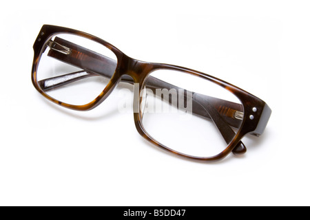 Gläser, die isoliert auf einem weißen Studio-Hintergrund Stockfoto