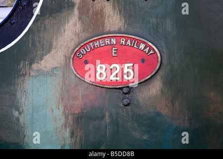 Südbahn S15 waren Abzeichen am Bahnhof Grosmont, North Yorkshire Moors Railway Stockfoto