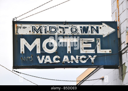 Retro-Motel Zeichen, Burlington, Vermont, USA Stockfoto