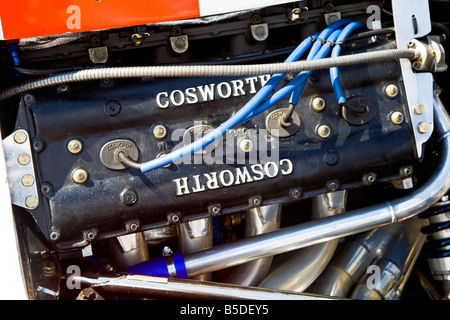 Ford F1 Cosworth-Motor auf eine historische Formel 1-grand-Prix-Auto. Stockfoto