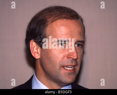 US-Senator aus Delaware Joseph Biden Kampagnen für die Präsidentschaftskandidatur im Jahr 1987 Stockfoto